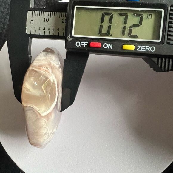 Flower Agate Heart Carving (#3)‎ - Picture 7 of 10